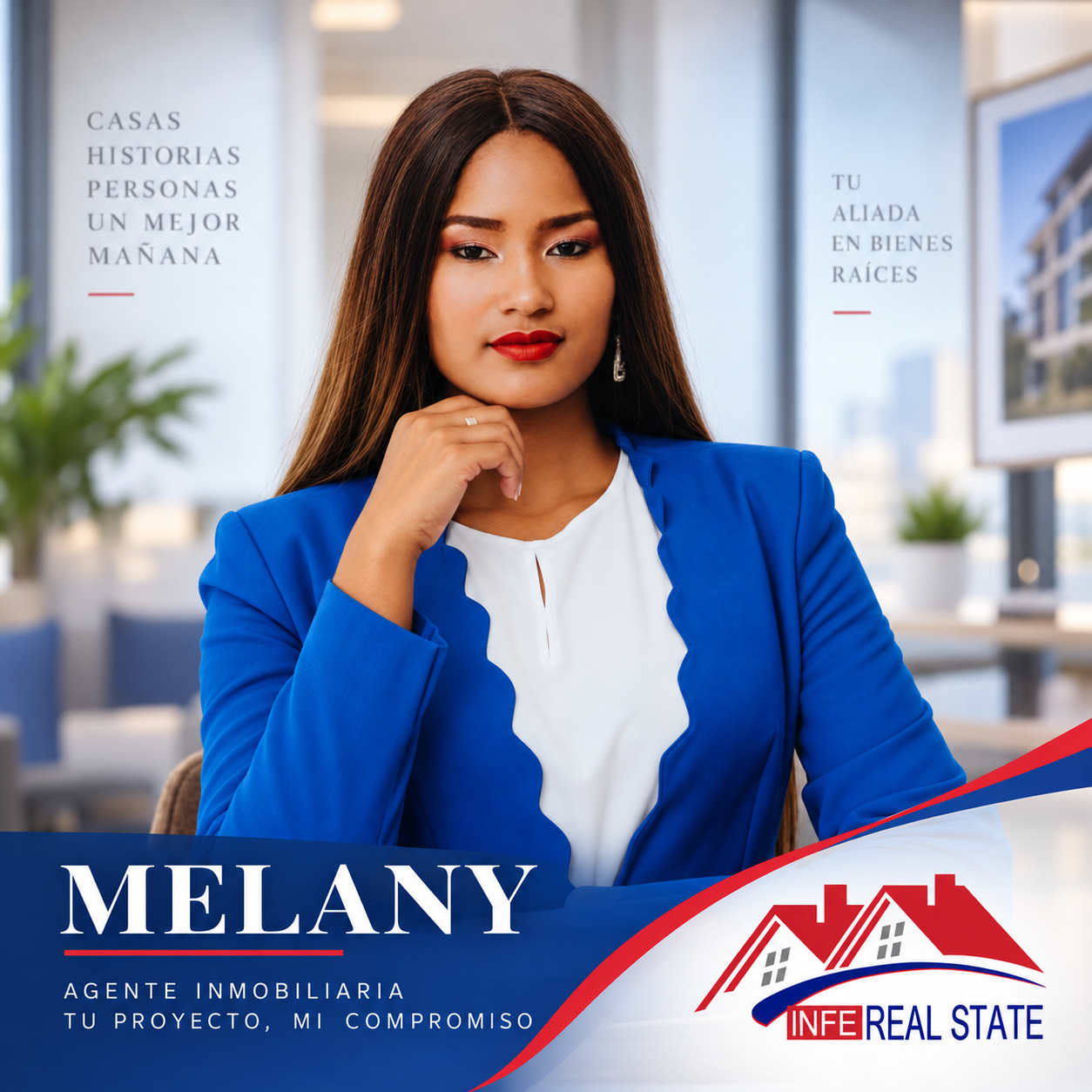 Melany, agente inmobiliaria de INFE Real State